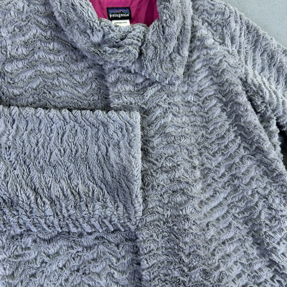Patagonia Jacket Womens Large Grey Pelage Deep Pile Fleece Outdoor Hiking - Picture 3 of 9